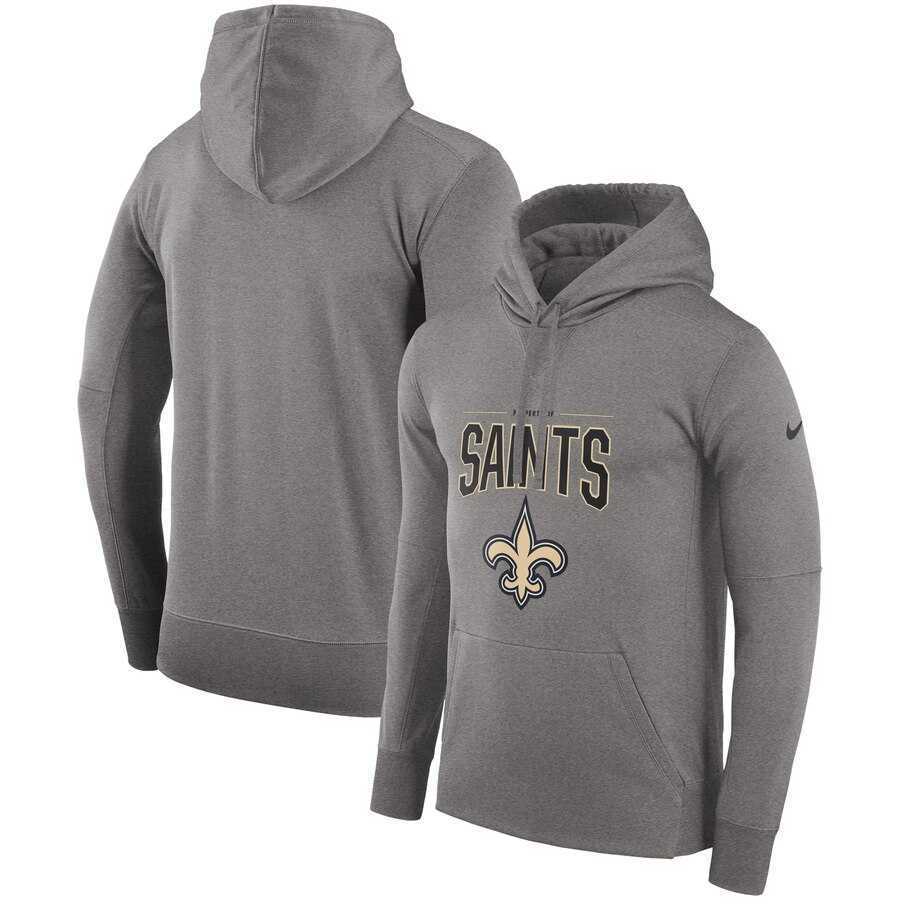 New Orleans Saints Nike Sideline Property of Performance Pullover Hoodie Gray,We sell and wholesale New Orleans Saints Nike Sideline Property of Performance Pullover Hoodie Gray on line form chian!